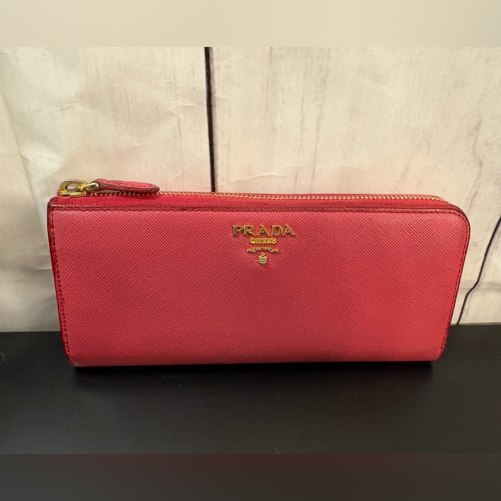 Prada Pink Zip Wallet